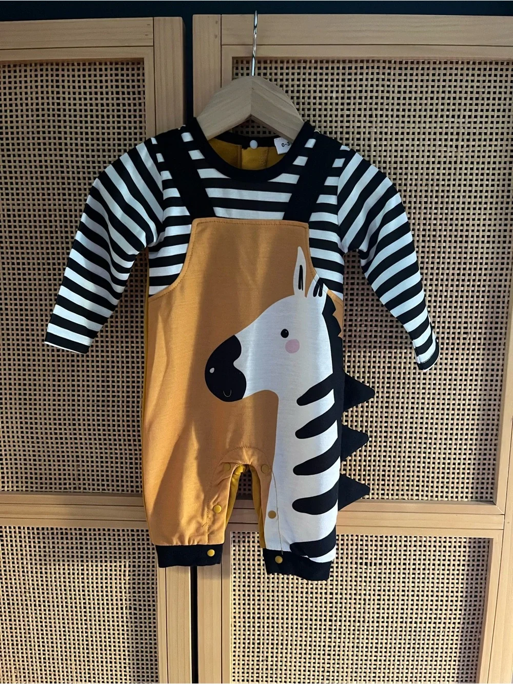 Kids 0-3M Zebra Onesie
